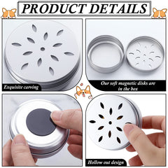 Oudain magnetic-dots with tins for odor discrimination games.