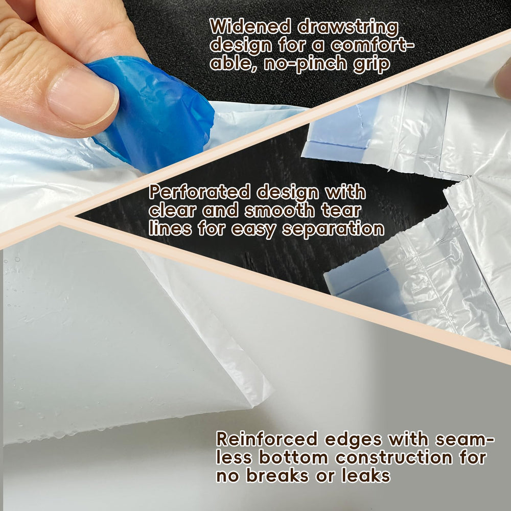 OuhDvgny 60-count liners label and bag texture close-up