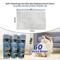 OuhDvgny waste bags 60-count package supports extended litter maintenance