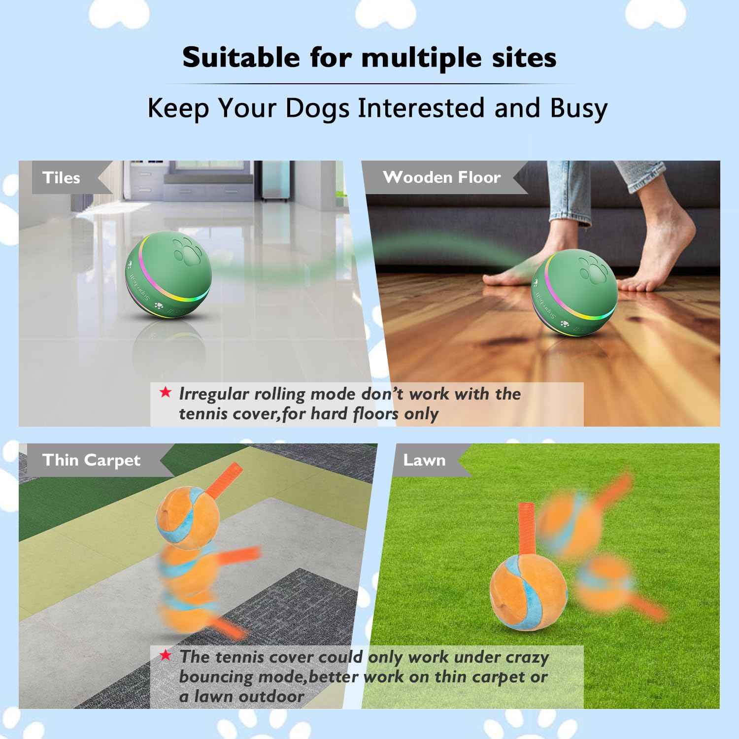 OULUXYLS dog ball plush cover adds tactile variety for mild chewers