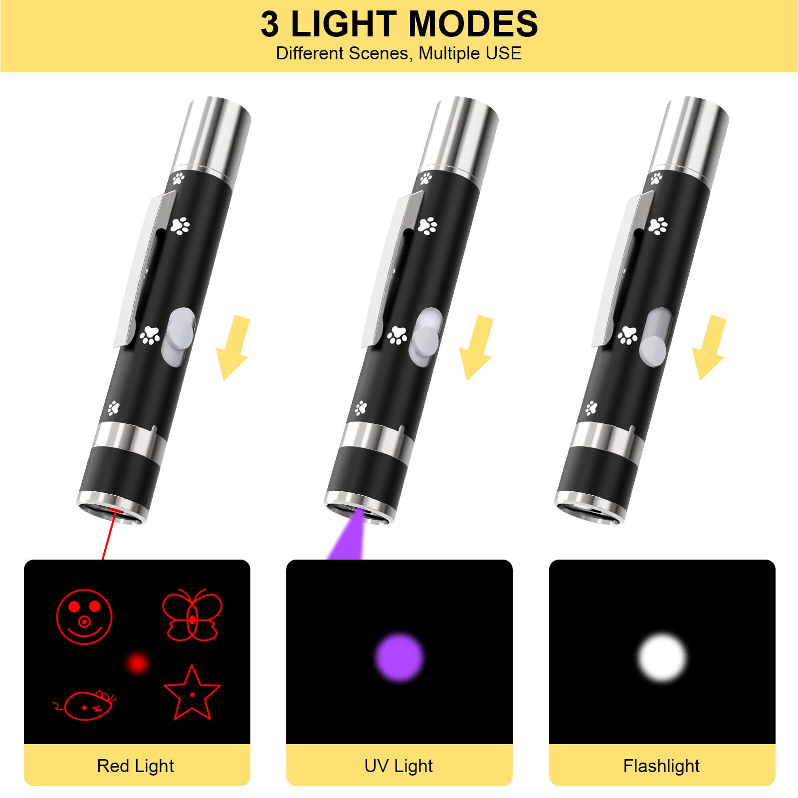 OUMSIS portable clip-design cat toy for travel and training.