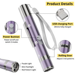 OUMSIS red light pointer with butterfly pattern to spark kitten curiosity