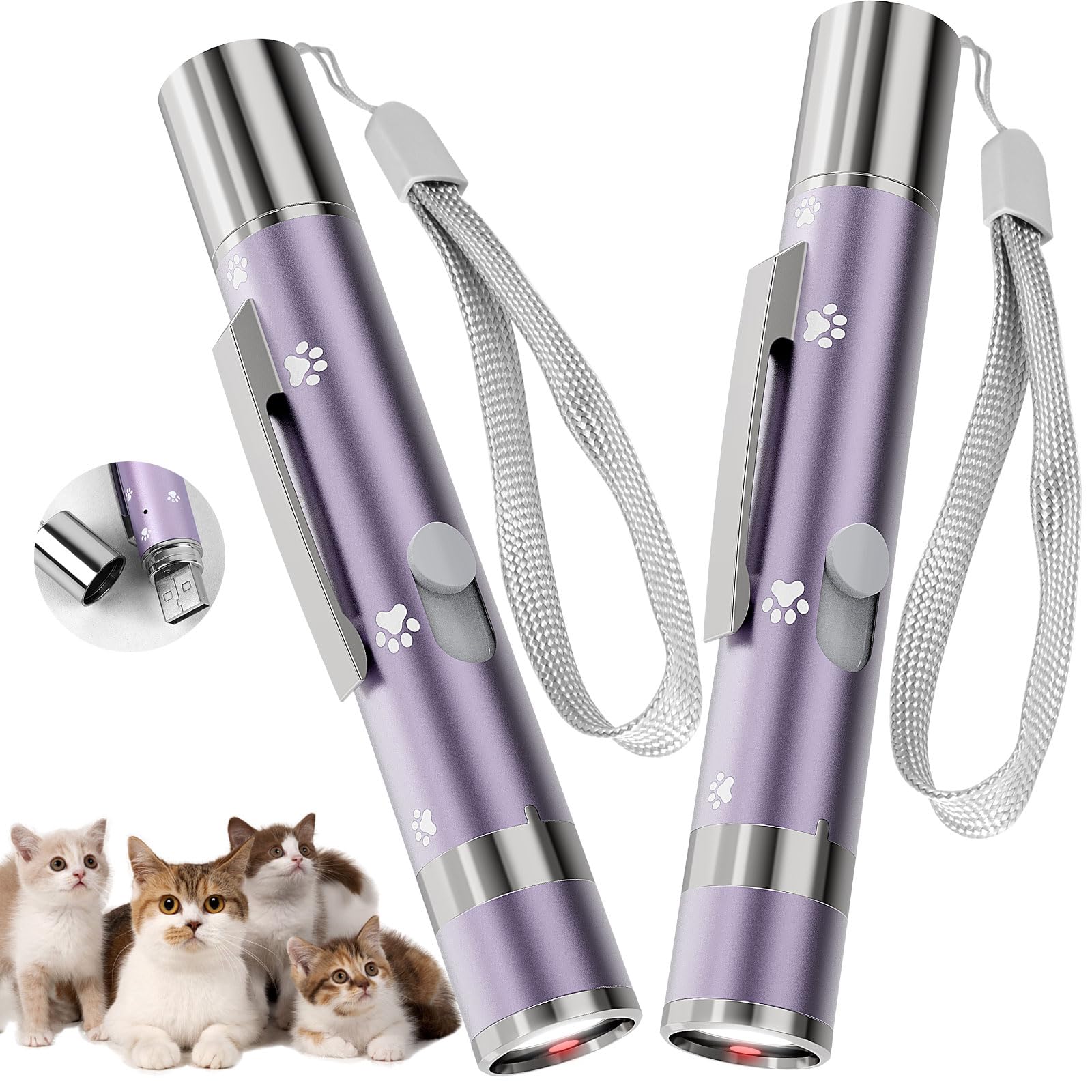 OUMSIS red light pointer with dot pattern for indoor cat play and engagement