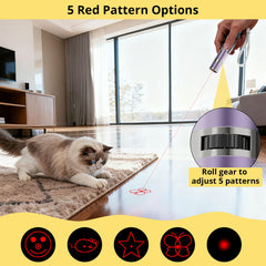OUMSIS red light pointer with smiley pattern for motivating pets during play