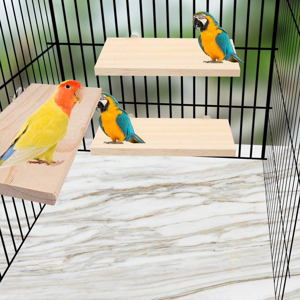 Oungy wood perch with secure bolts highlights durable, easy-to-attach design.