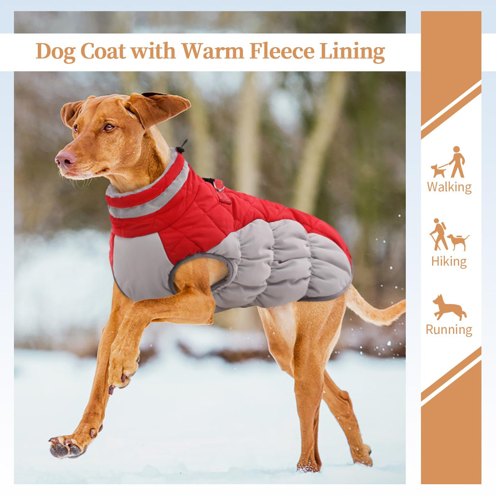 OUOBOB dog jacket D ring leash attachment enables easy walks