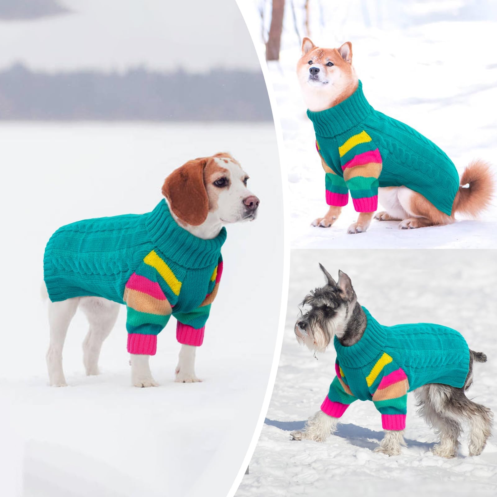OUOBOB dog sweater back view on large breed like Great Dane