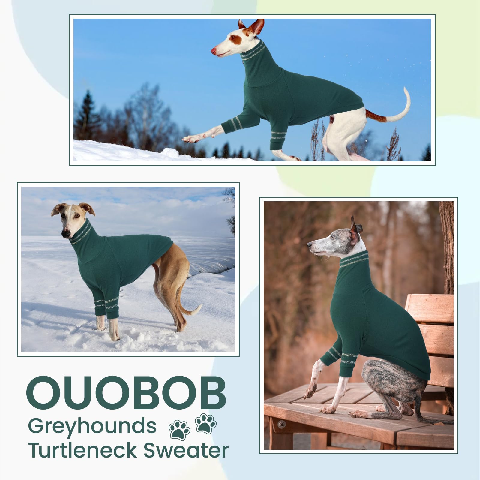 OUOBOB Dog wearing in winter scene shows indoor-outdoor versatility.