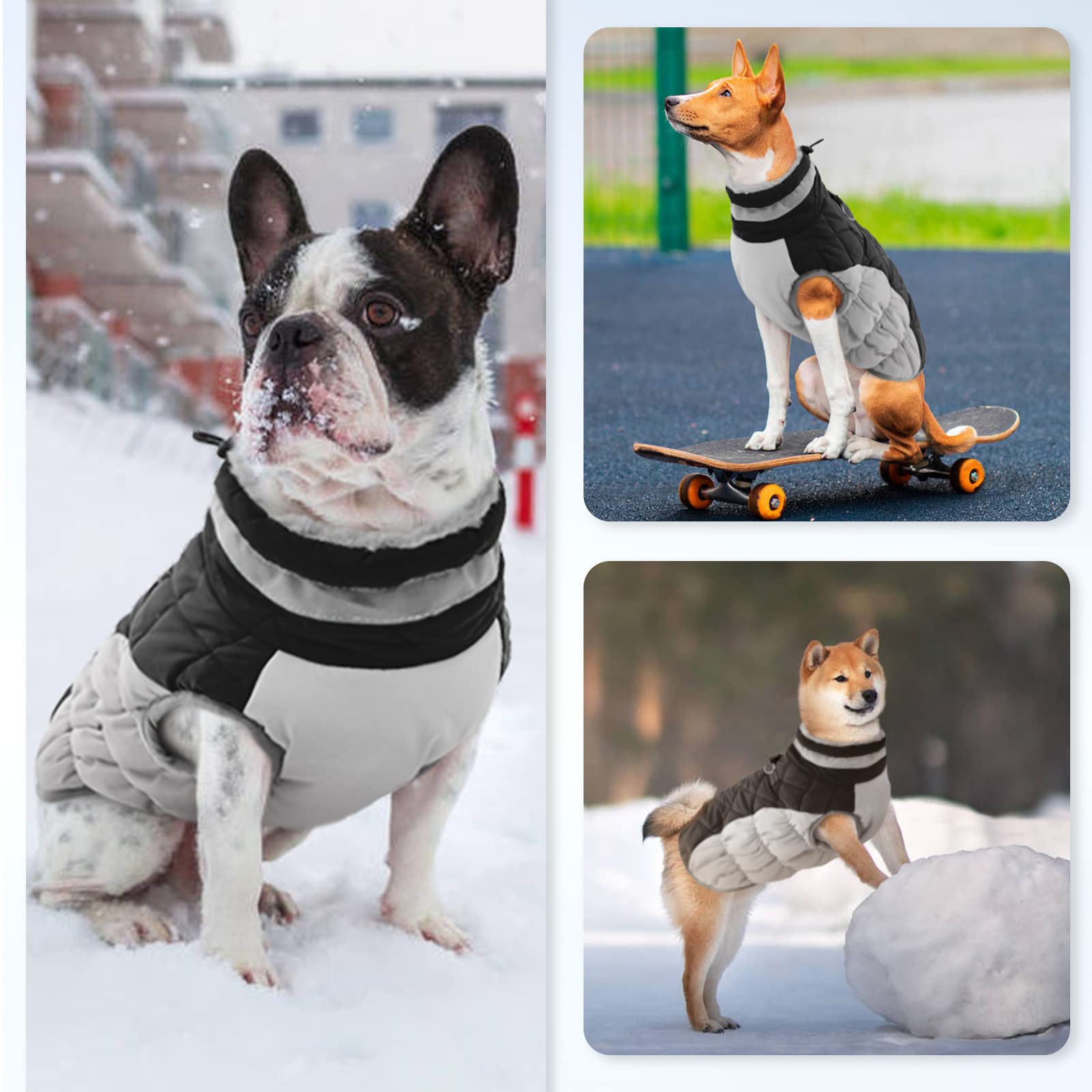OUOBOB easy-zipper design speeds up dressing your dog.
