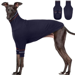 OUOBOB greyhound sweater front view for a snug, warm fit on sighthounds.
