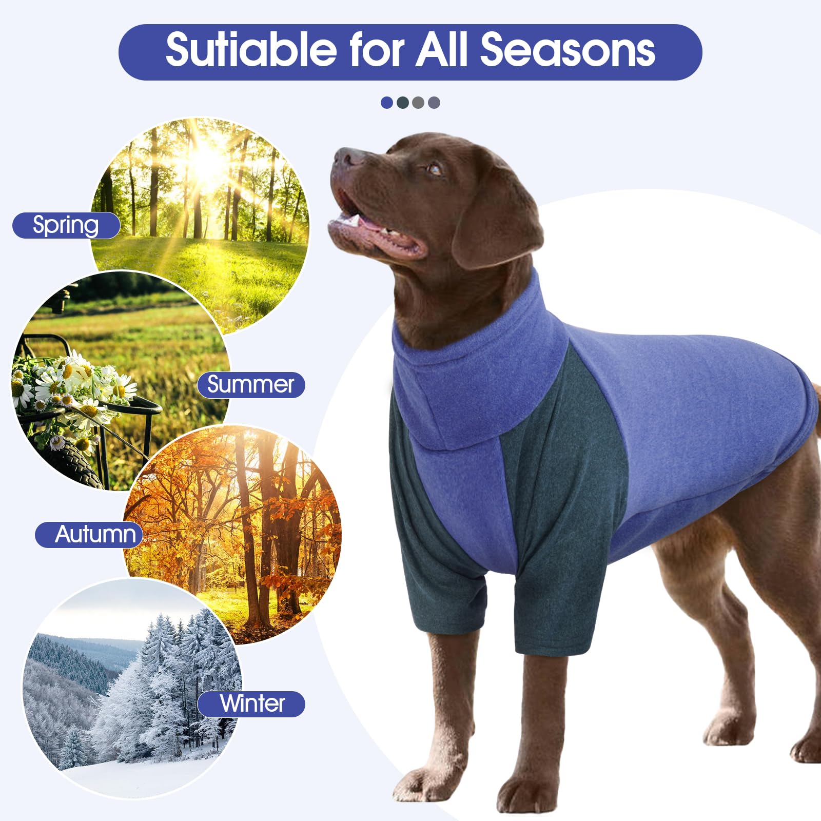 OUOBOB large dog fit XXL to XXXL supports breeds like German Shepherds.