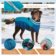 OUOBOB waterproof winter jacket keeps fur dry in rain or snow