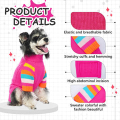 OUOBOB xlarge dog sweater turtleneck design emphasizes snug neck warmth during chilly walks
