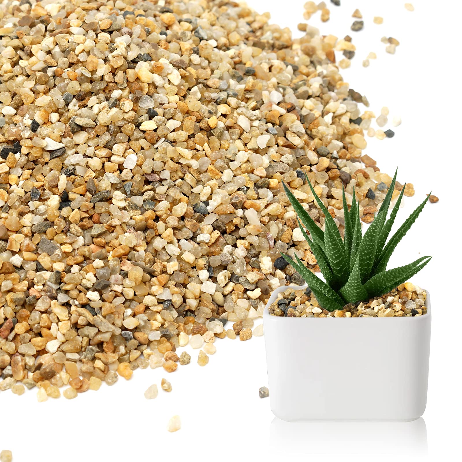 OUPENG coarse sand stone bag full view for natural terrarium décor