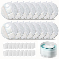 OUPUSES 16-pack filters for dog fountain keep water fresh for pets.