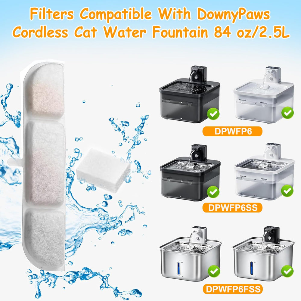 OUPUSES Downy Paws ion-exchange resin filter minimizes mineral buildup for clearer water