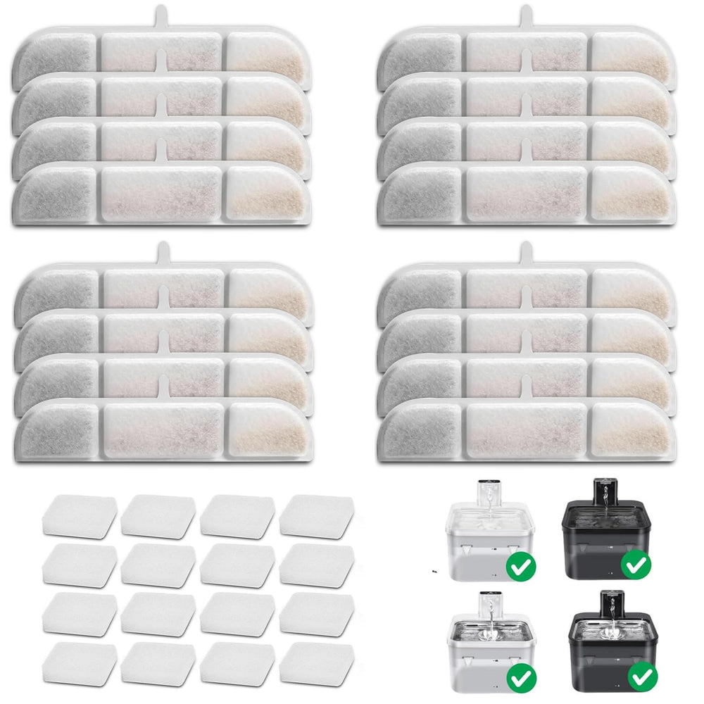 OUPUSES Downy Paws fountain filter pack 16 keeps water fresh for pets