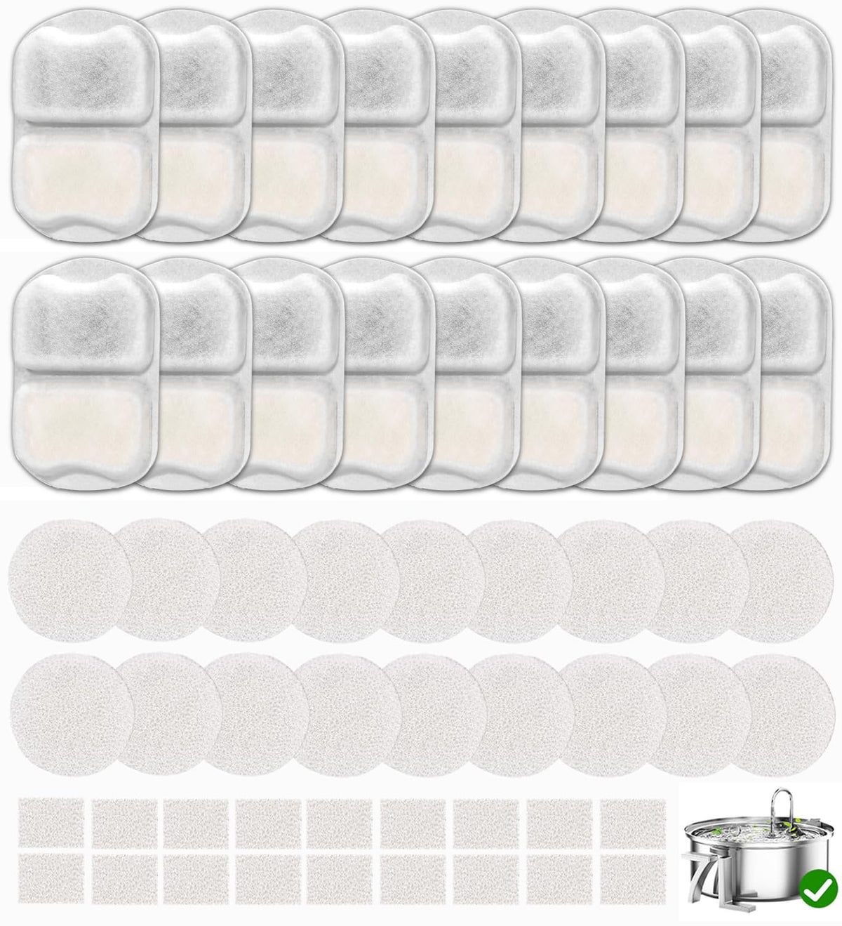 OUPUSES Oneisall 7L fountain filter assembly for cleaner water and better taste