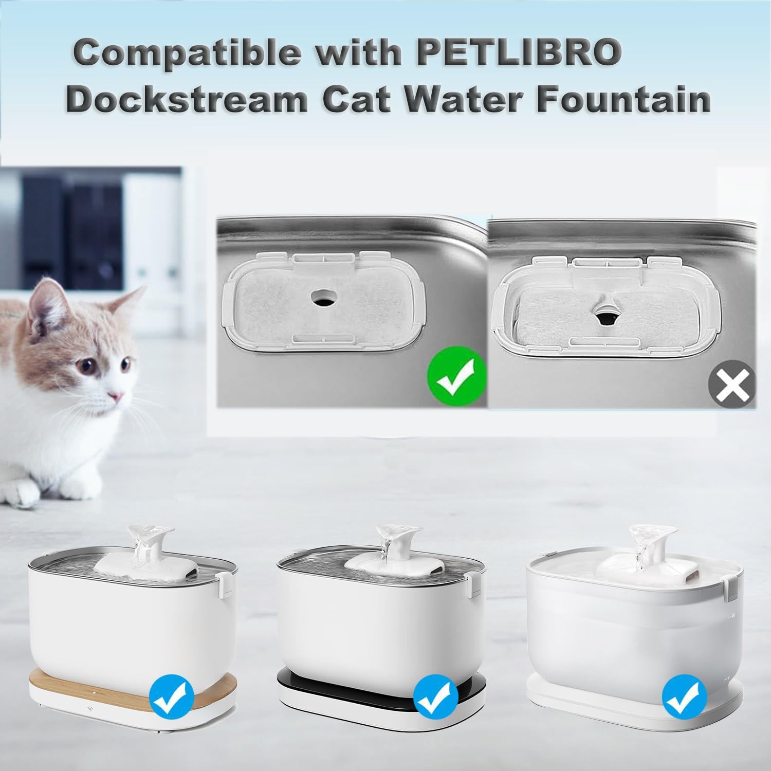 OUPUSES pre-filter sponge close-up reduces debris for cleaner fountain water.