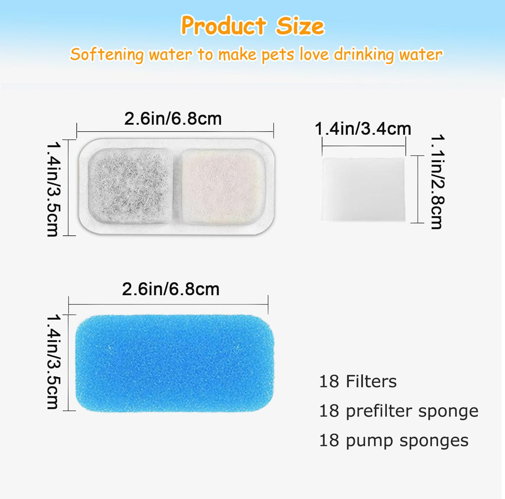 OUPUSES replacement pre-filter sponge captures hair for clearer fountain water.
