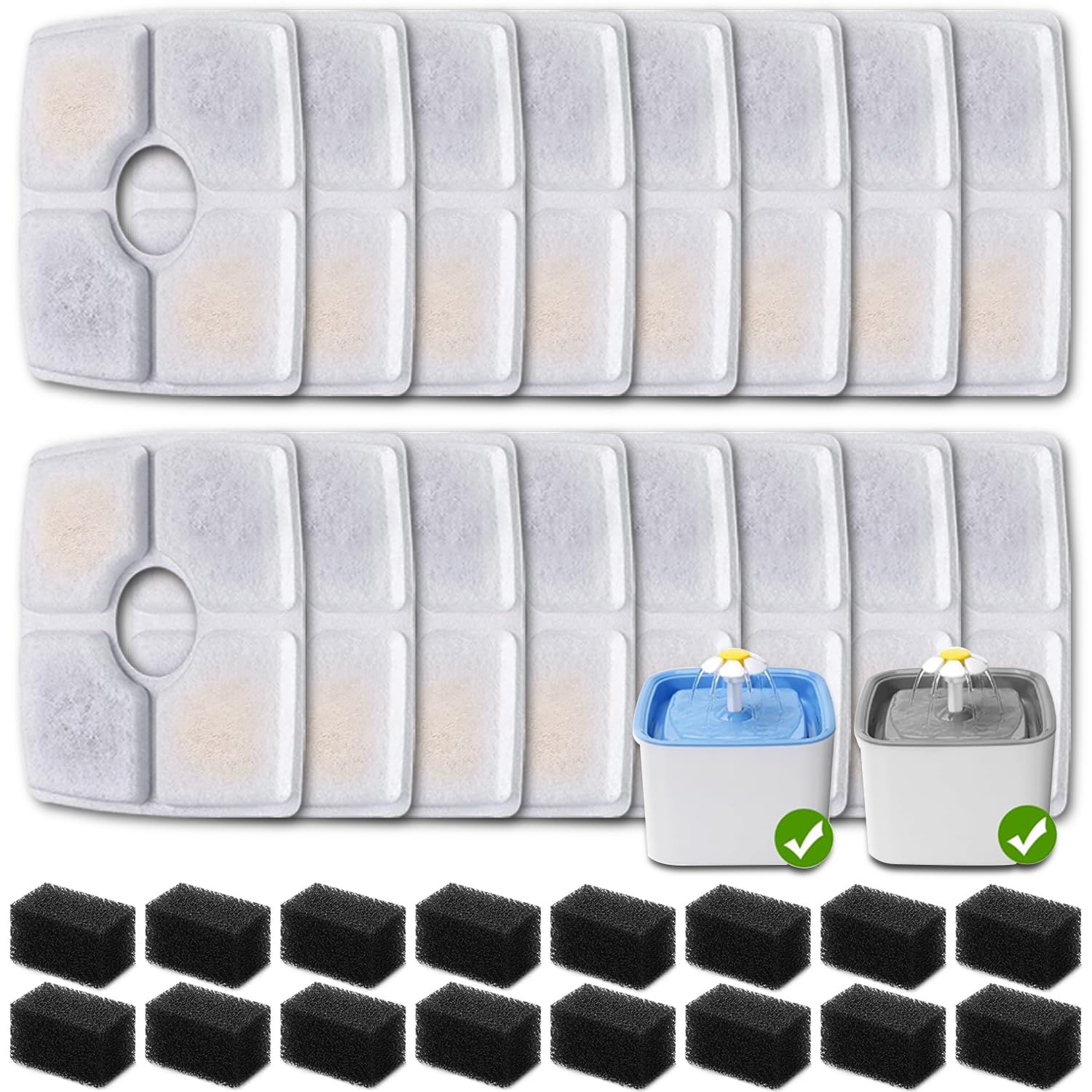 OUPUSES ve ken 84oz filters pack for clean, fresh fountain water