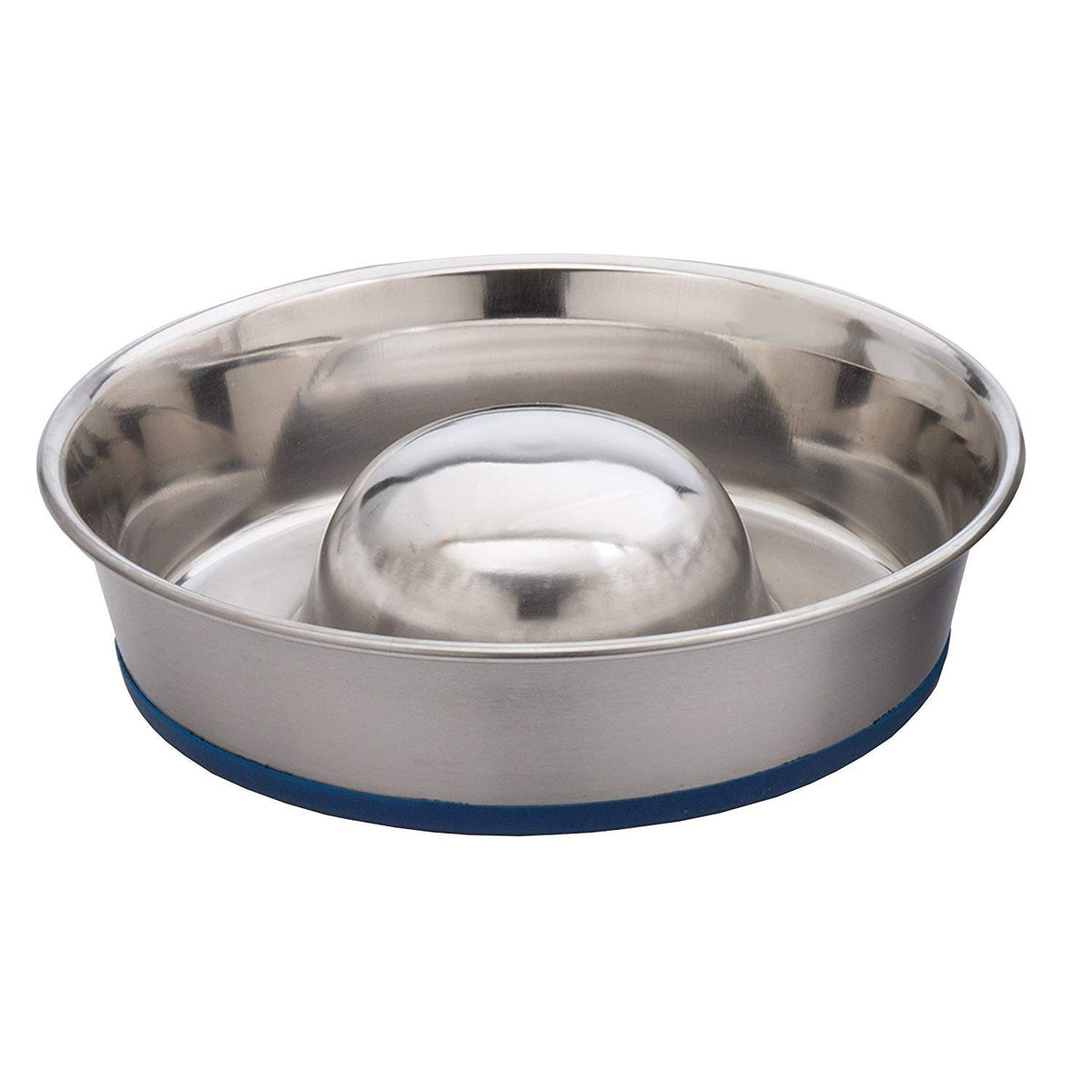 Our Pets Durapet slow-feed bowl center-dome slows eating for mindful meals.