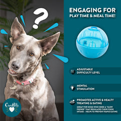 Our Pets IQ Treat Ball con disco interior ajustable para dificultad variable