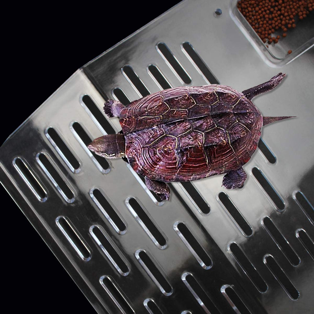 Ourjob turtle basking platform silicone suckers ensure secure attachment across habitats.