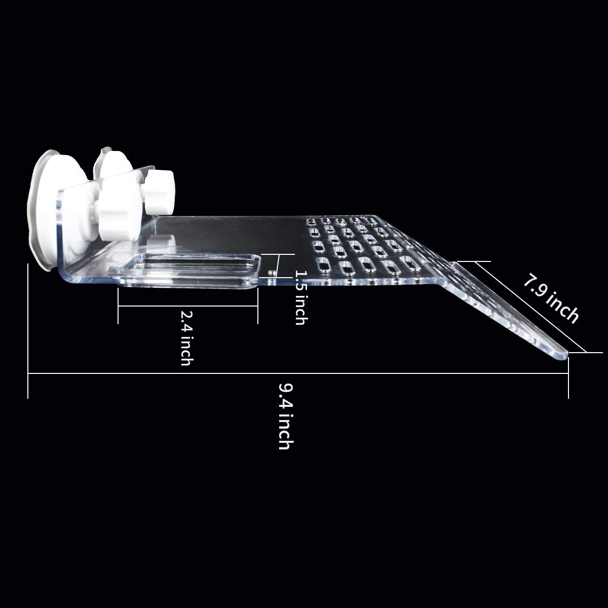 Ourjob turtle basking platform transparent top view improves visibility of turtle movements.
