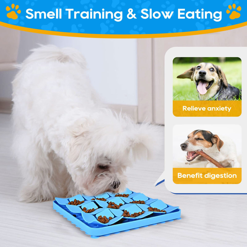 OurMiao Snuffle Mat blue back with suction cups ensures secure grip on floors