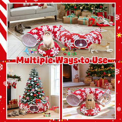 OurWarm cat tunnel with easy assembly and removable washable mat