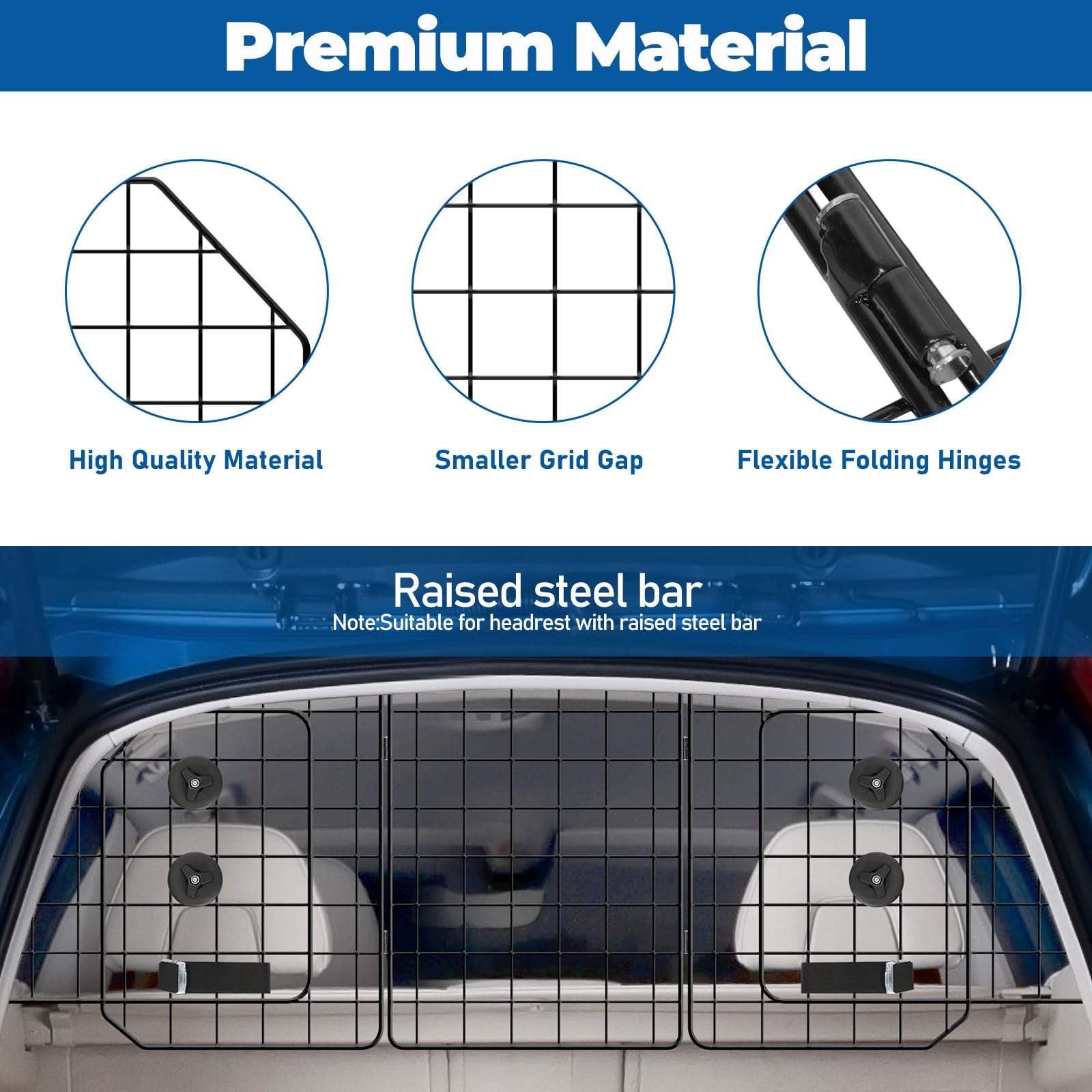 OUSHENG dog barrier folding design stores compactly when not in use