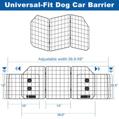 OUSHENG dog barrier rail tightening straps keep barrier steady during braking