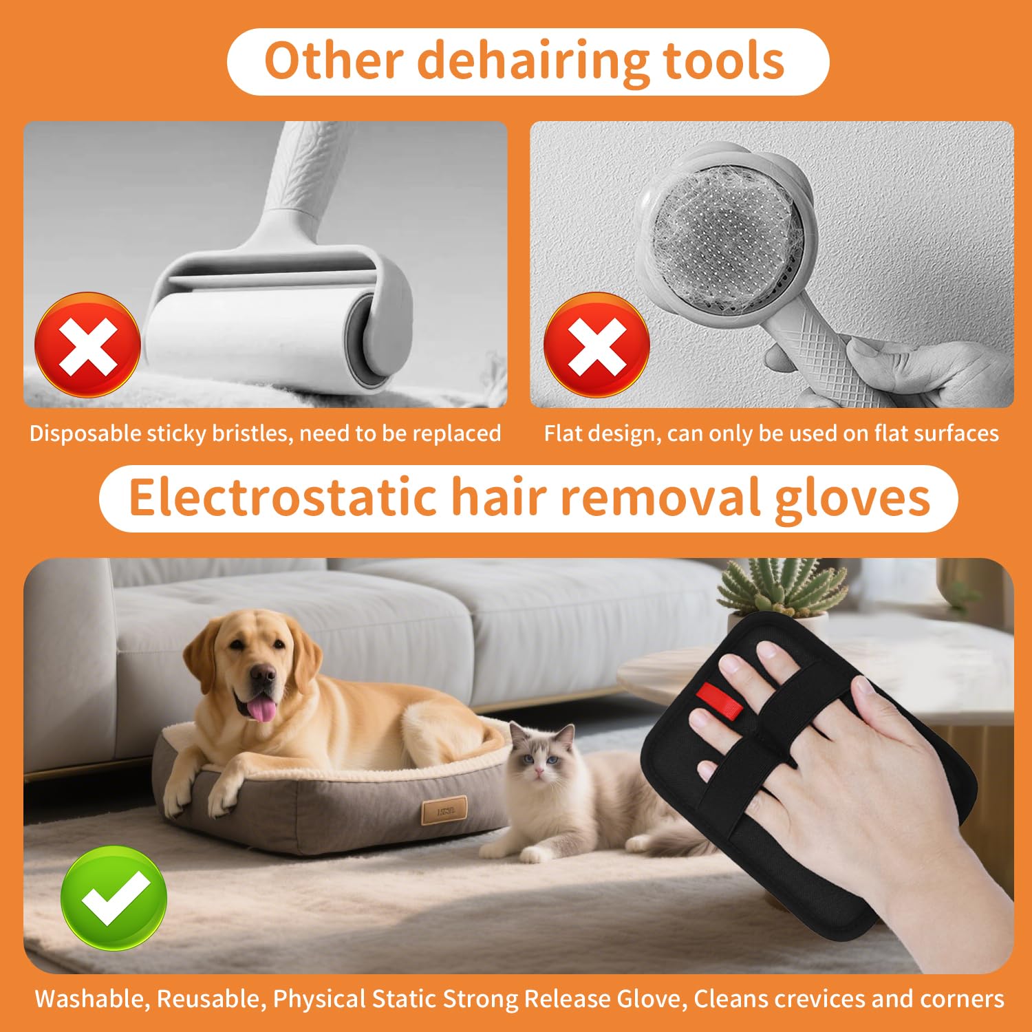 oushpjzha glove on blanket cleaning dog fur from bedding