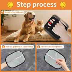 oushpjzha glove in car interior capturing pet hair from seats