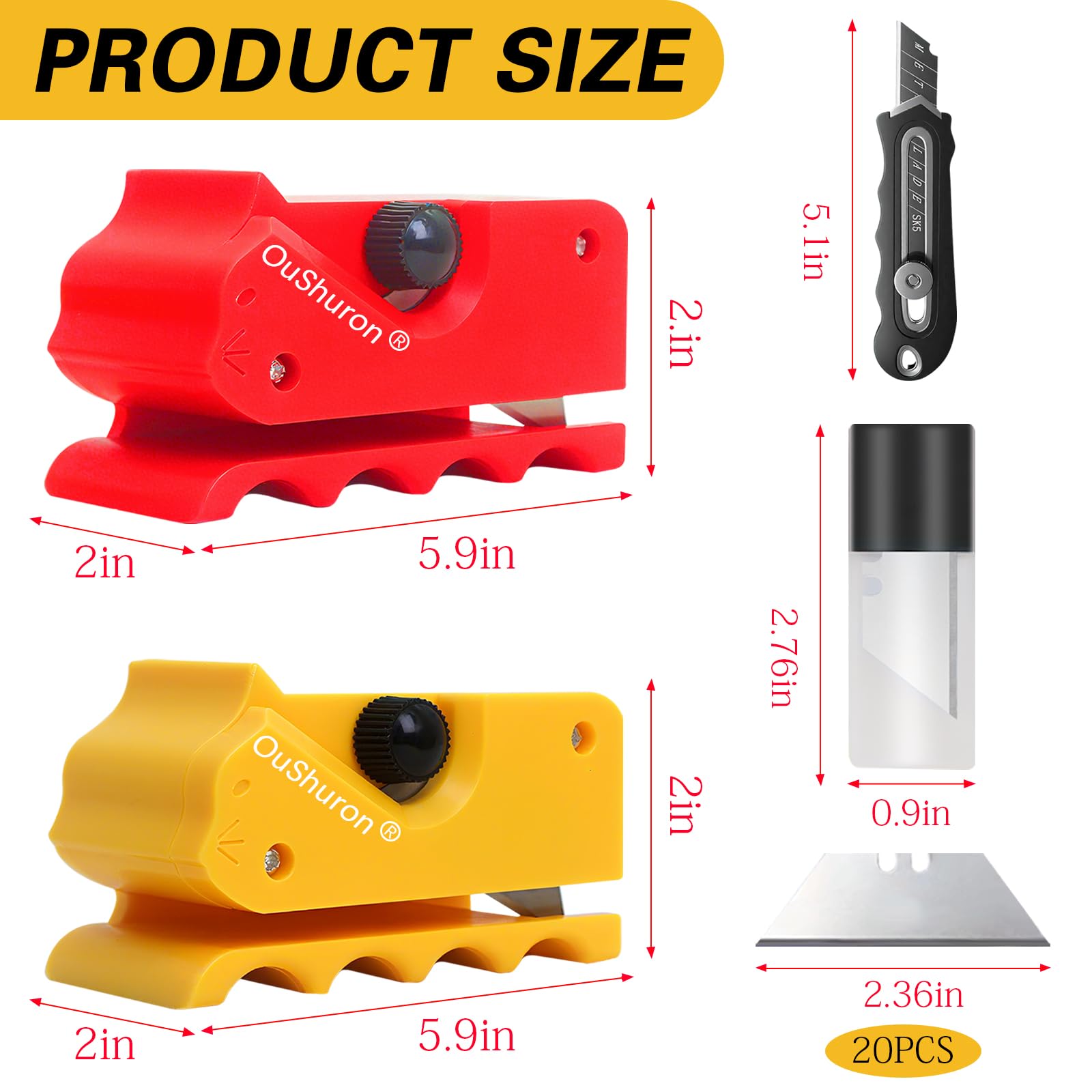 OuShuron replacement blades set provides long-lasting sharpness for quick cardboard crafts