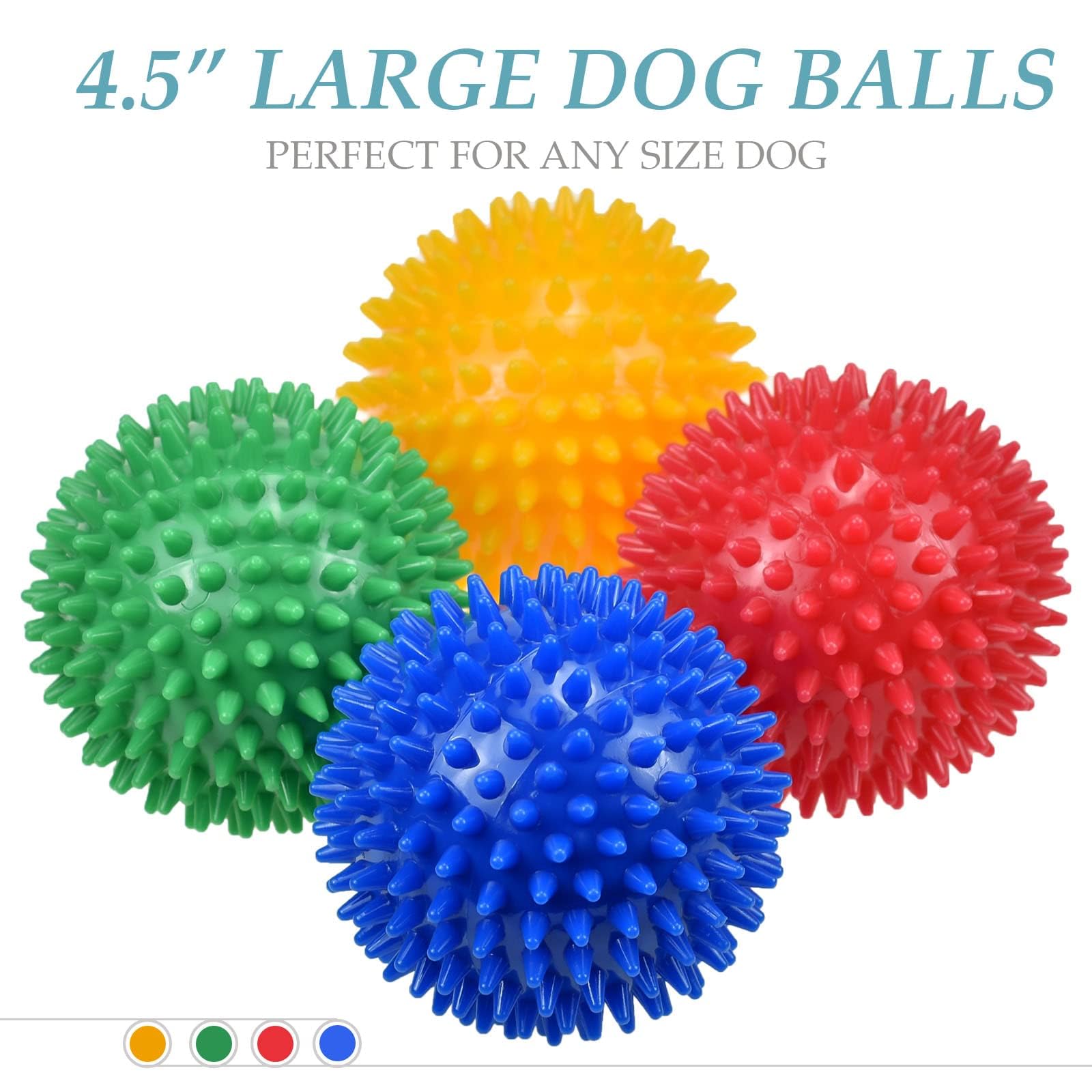 Ousiya heavy-duty dog balls with spikes resist aggressive chewing for lasting play
