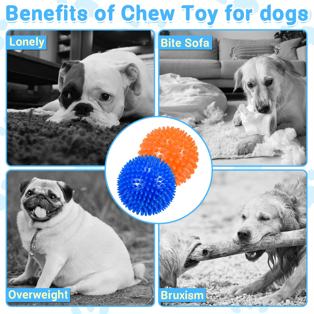 Ousiya squeaky spike ball captures dogs' attention with a fun, responsive squeak