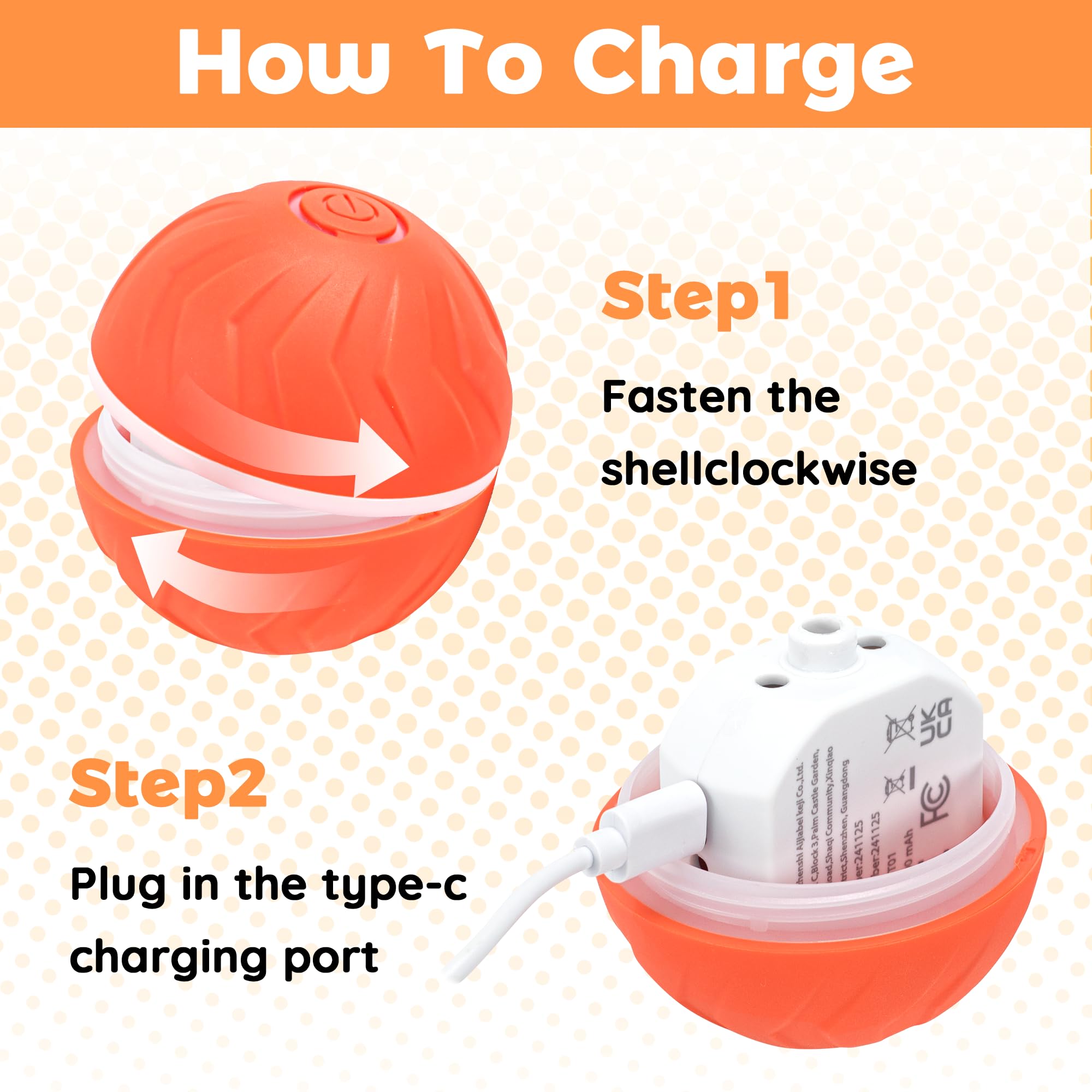 Ousiya Interactive Dog Ball USB charging keeps sessions ready for longer adventures.