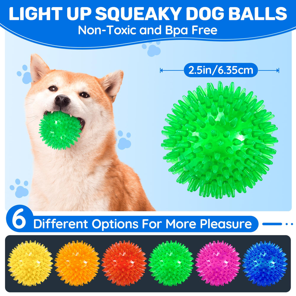 Ousiya light-up squeaky dog ball highlights audible cue for play