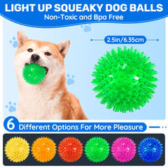 Ousiya light-up squeaky dog ball highlights audible cue for play