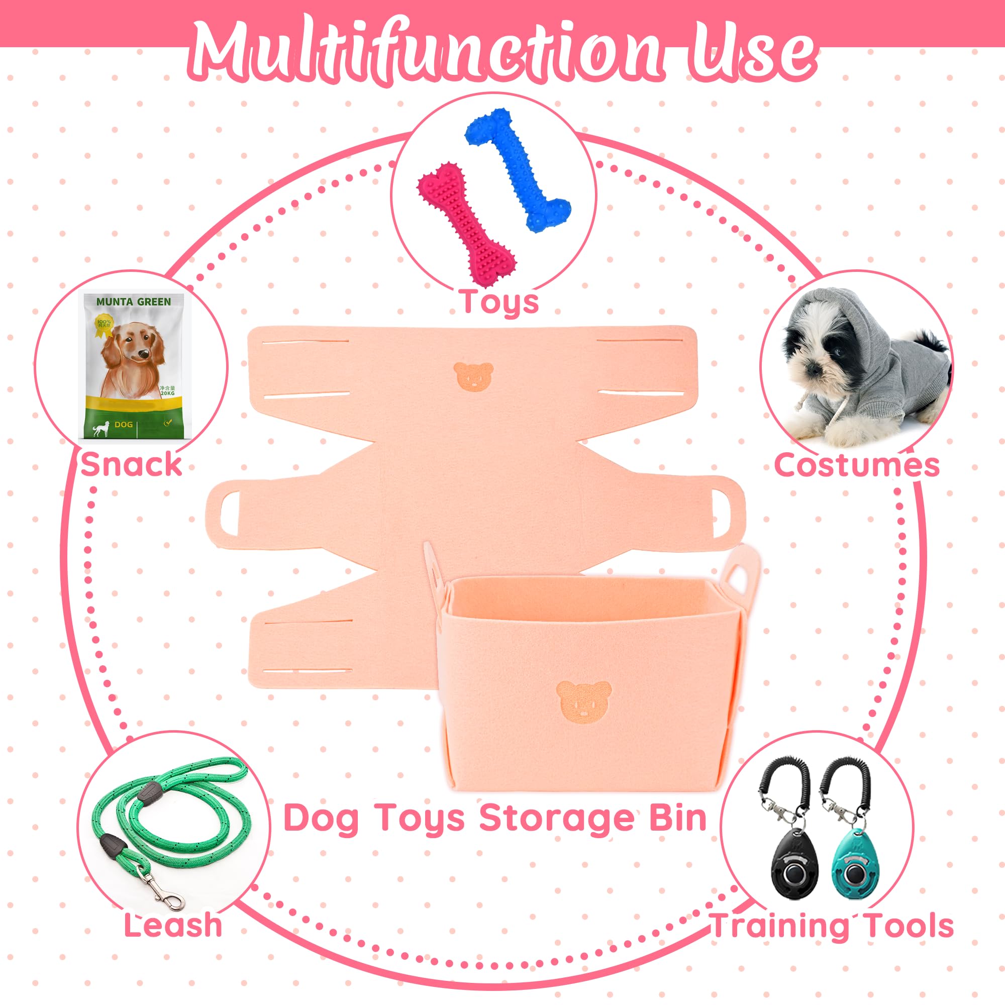 Ousiya square storage bin keeps toys and treats organized neatly