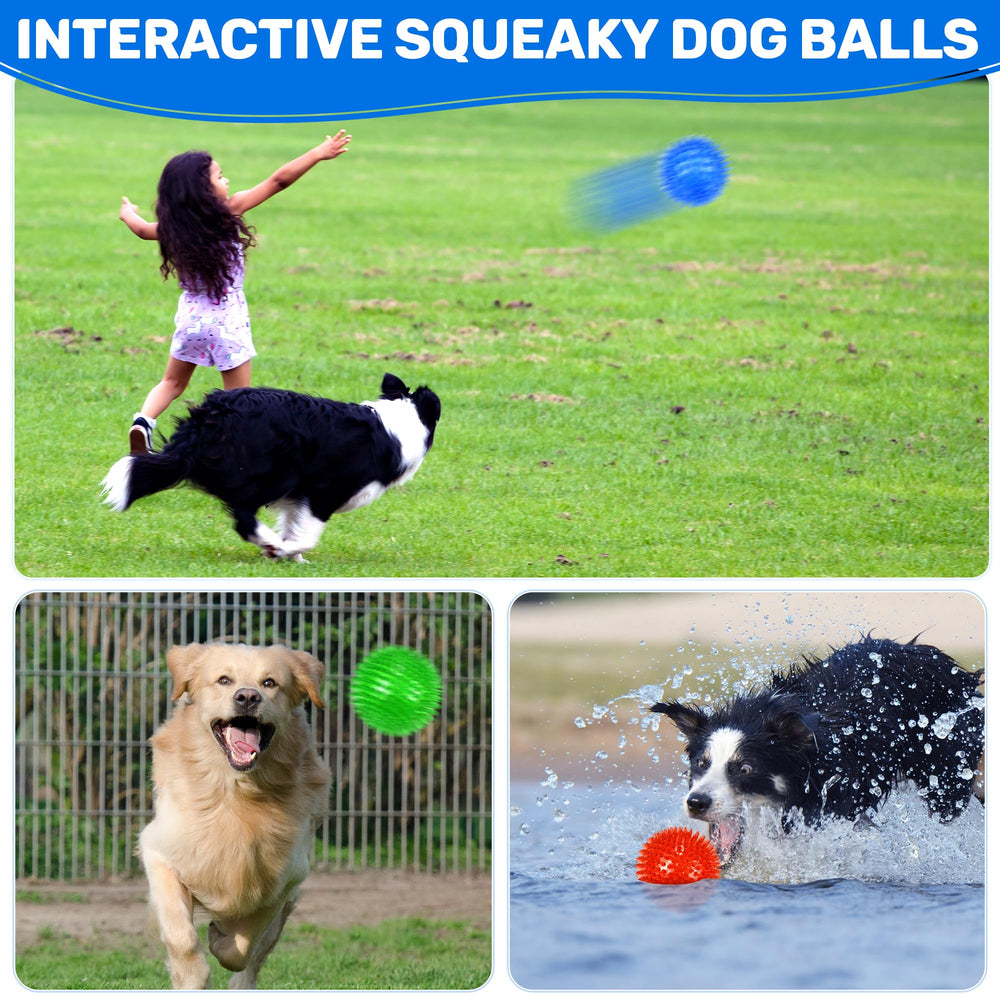 Ousiya squeaky interactive dog ball enhances playtime engagement.