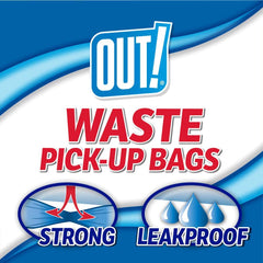 Out! dog poop bags are leak-proof to keep mess contained
