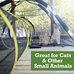 Outback Jack cat tent with 360-degree view for curious outdoor exploration.