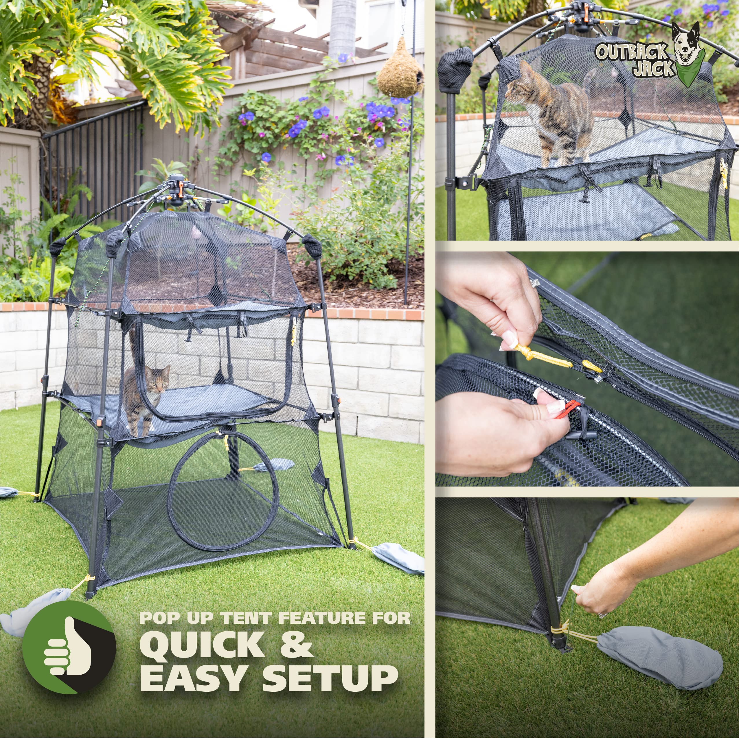 Outback Jack Catio breathable mesh protects indoors from bugs