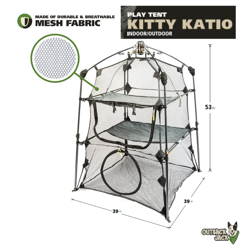 Outback Jack Catio close-up of reinforced seams for durability