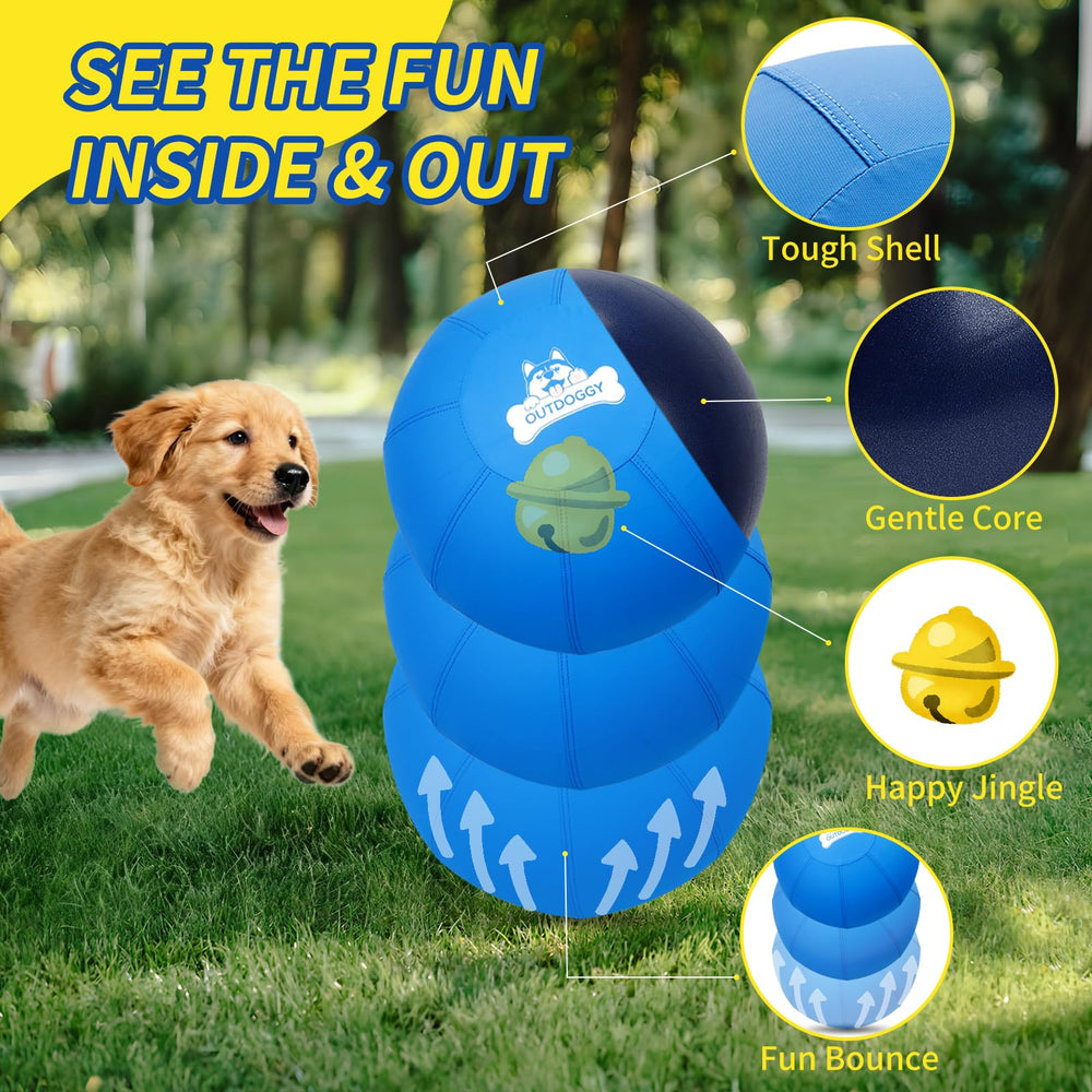 Outdoggy Herding Ball 14inch side view shows instinct-driven exercise potential