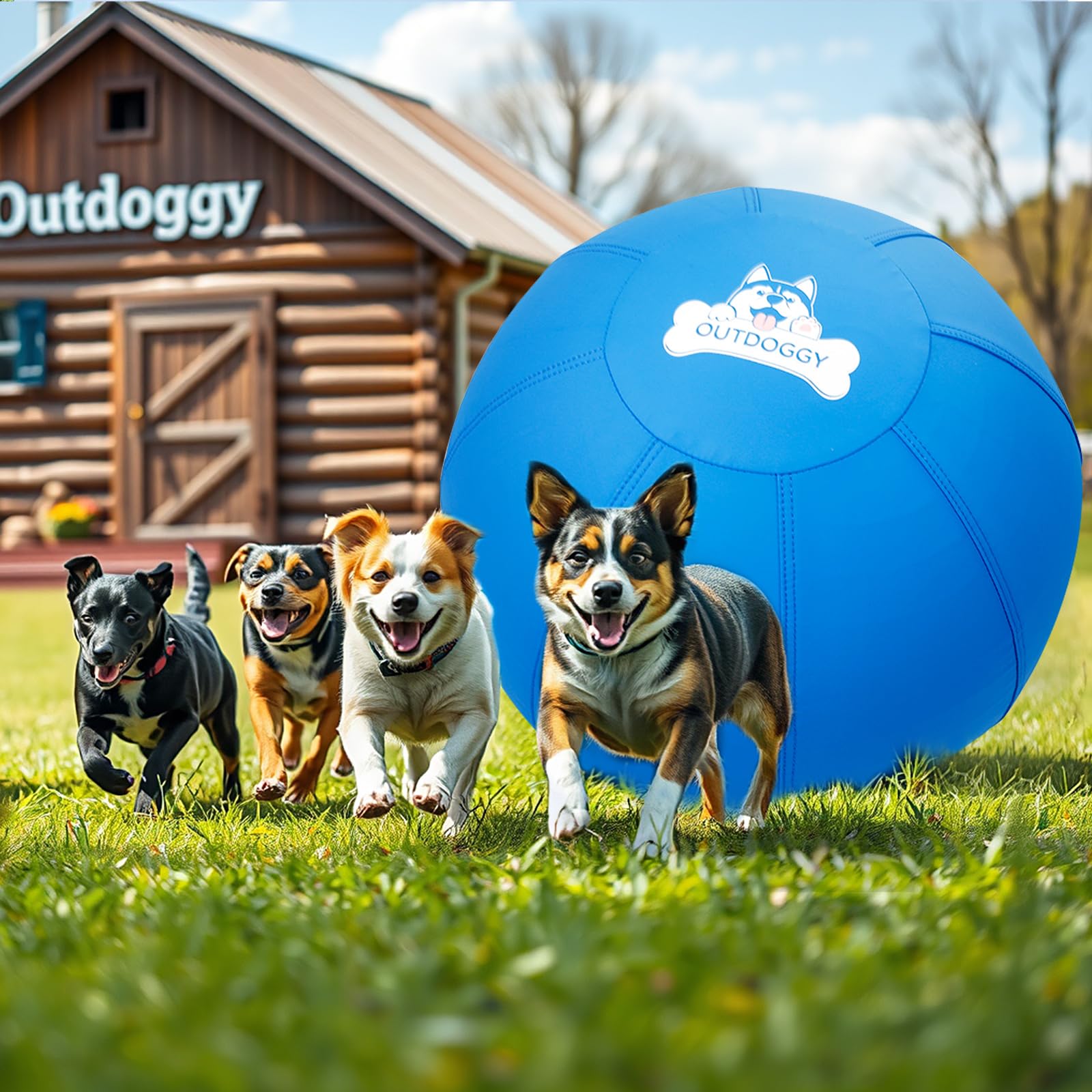 Outdoggy Herding Ball indoor-outdoor use demonstrates versatile play spaces