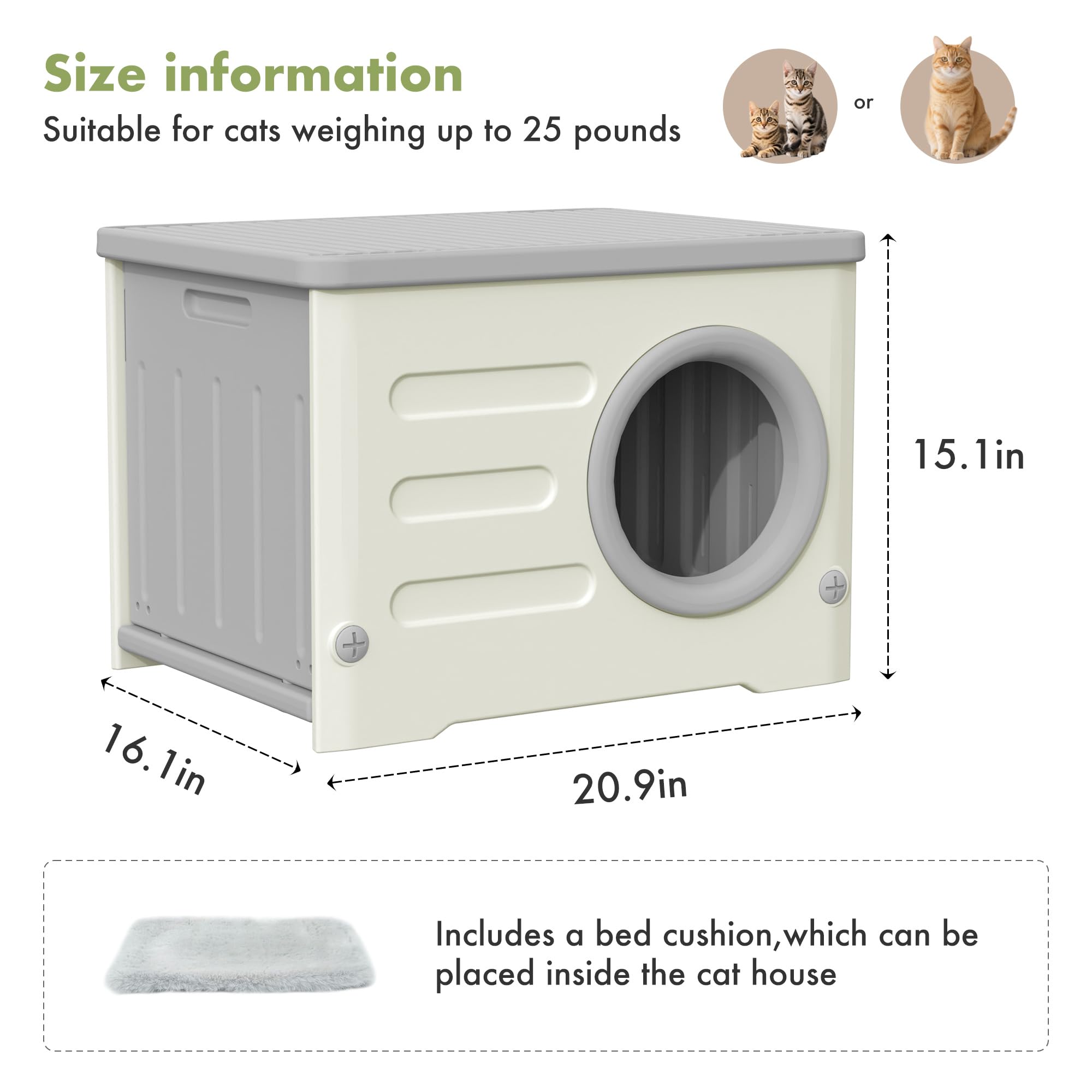 Outdoor cat house weatherproof easy-clean promises quick wipe-down after adventurous hours.